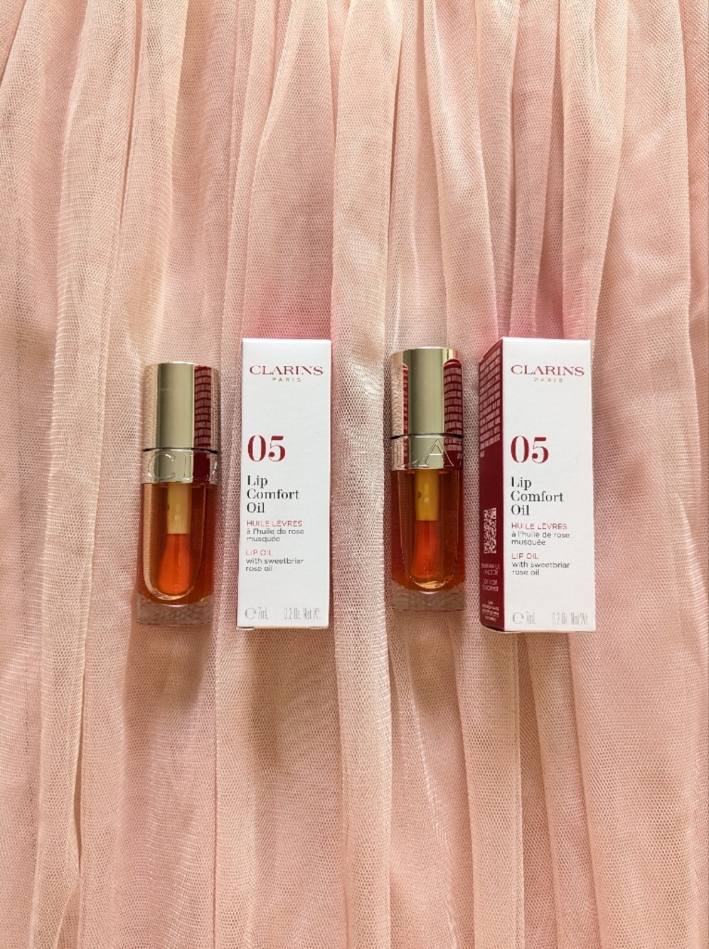 Clarins Lip Comfort Hydrating & Plumping Oil Duo - 05 Apricot